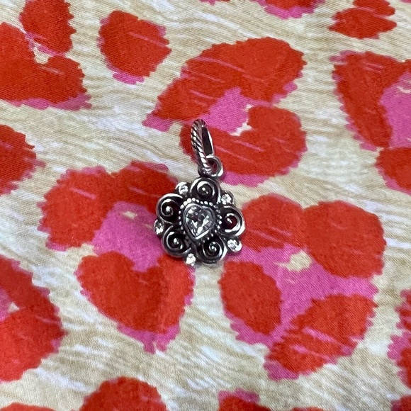 Silver Brighton April Birthstone Charm - Picture 1 of 3